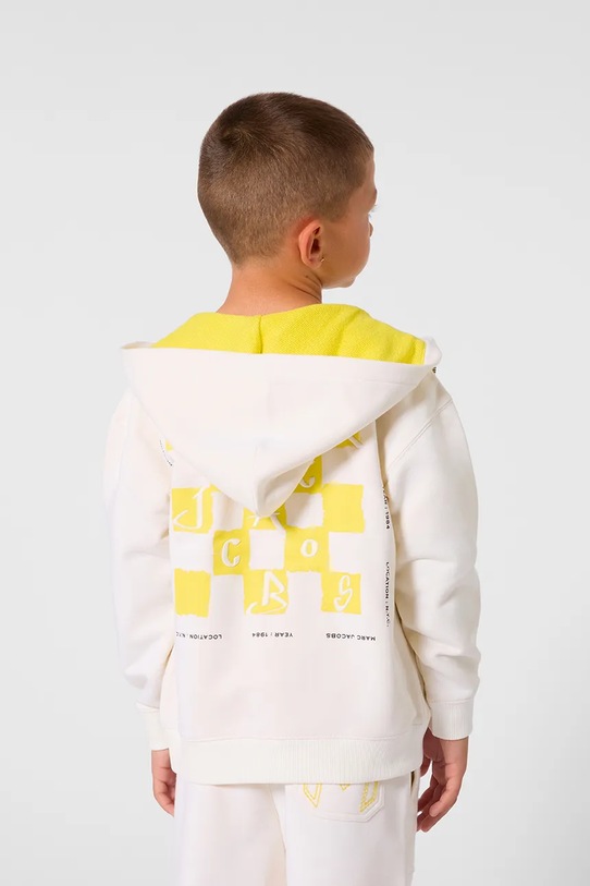 Παιδική μπλούζα Marc Jacobs με κουκούλα λευκό W60776.156