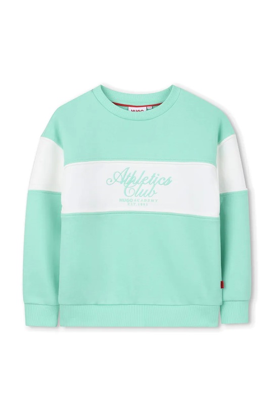 Dětská mikina HUGO G01009.114.150 tyrkysová SS26