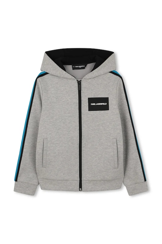 Detská mikina Karl Lagerfeld s elastanom sivá Z31093.86.108