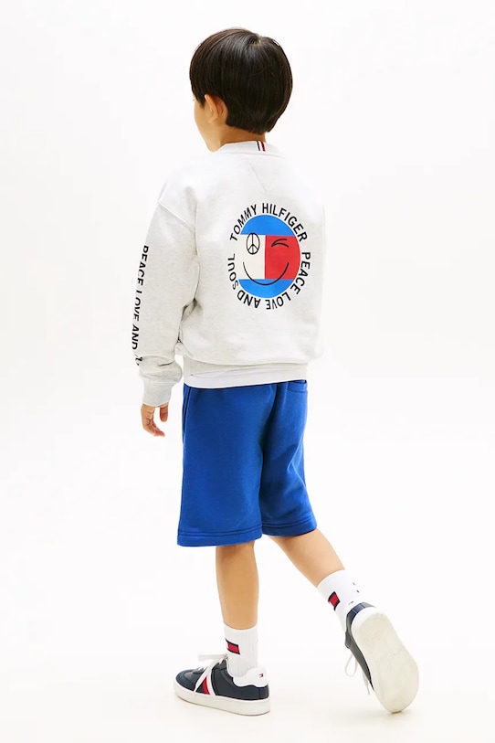 Tommy Hilfiger bluza dziecięca z bawełną szary KB0KB10258.98.122.PPY2