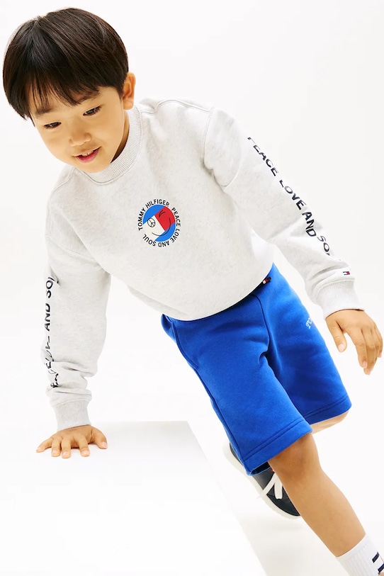 Tommy Hilfiger bluza dziecięca z bawełną KB0KB10258.98.122.PPY2 szary