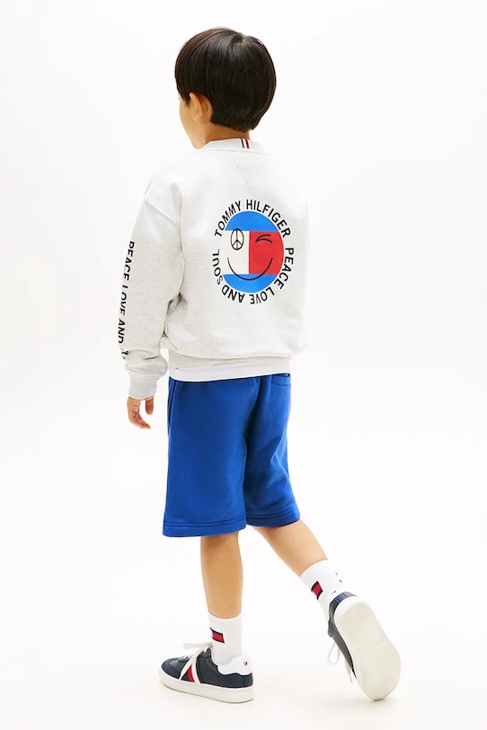 Tommy Hilfiger mikina detská s bavlnou sivá KB0KB10258.128.176.PPY2