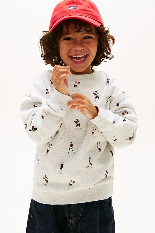 Tommy Hilfiger bluza dziecięca bawełniana szary KB0KB10314.92.116.PPY2