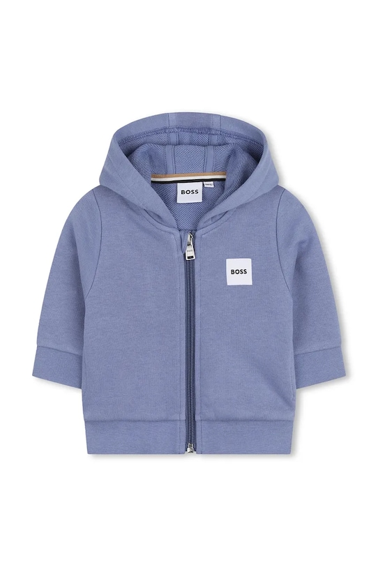 Dukserica za bebe BOSS s kapuljačom ljubičasta J52866.71.81