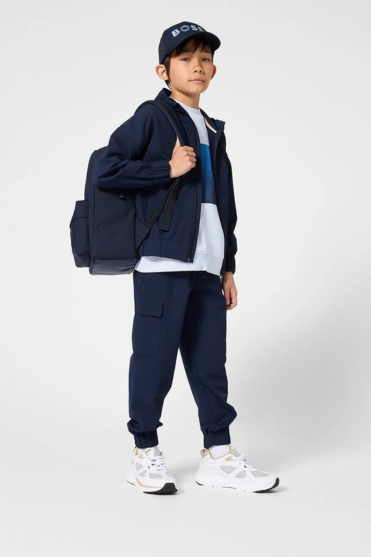 Detská mikina BOSS J52967.162.174 tmavomodrá
