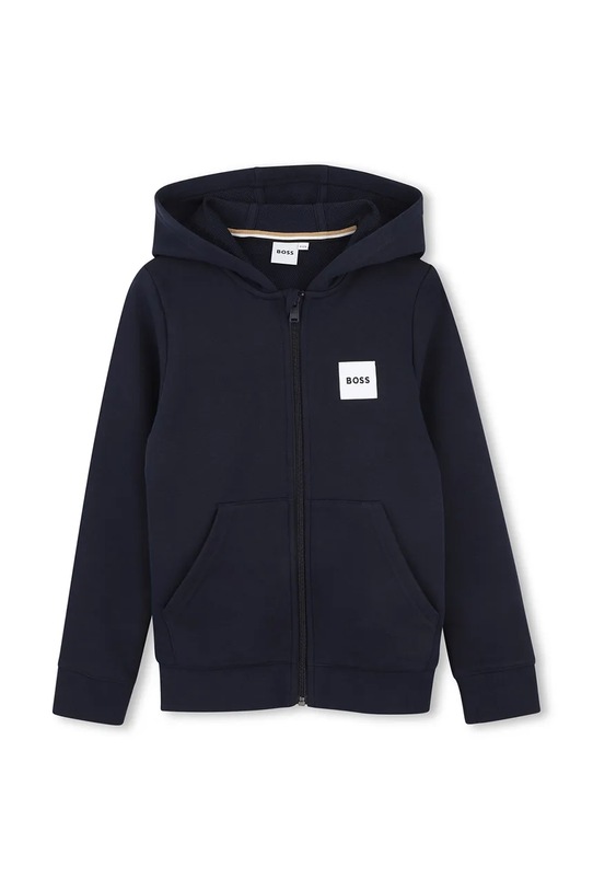 BOSS bluza dziecięca z bawełną granatowy J52945.114.150