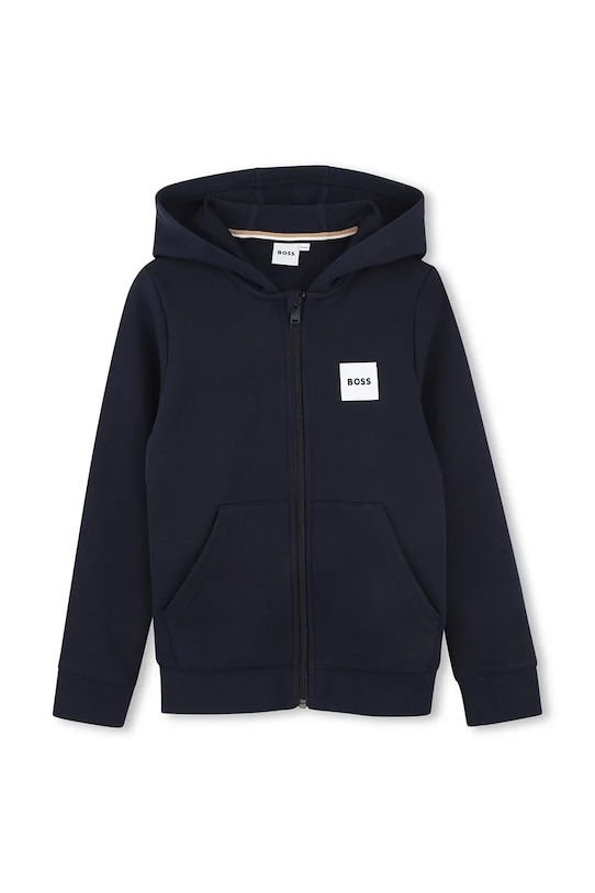 BOSS bluza dziecięca z bawełną granatowy J52945.114.150