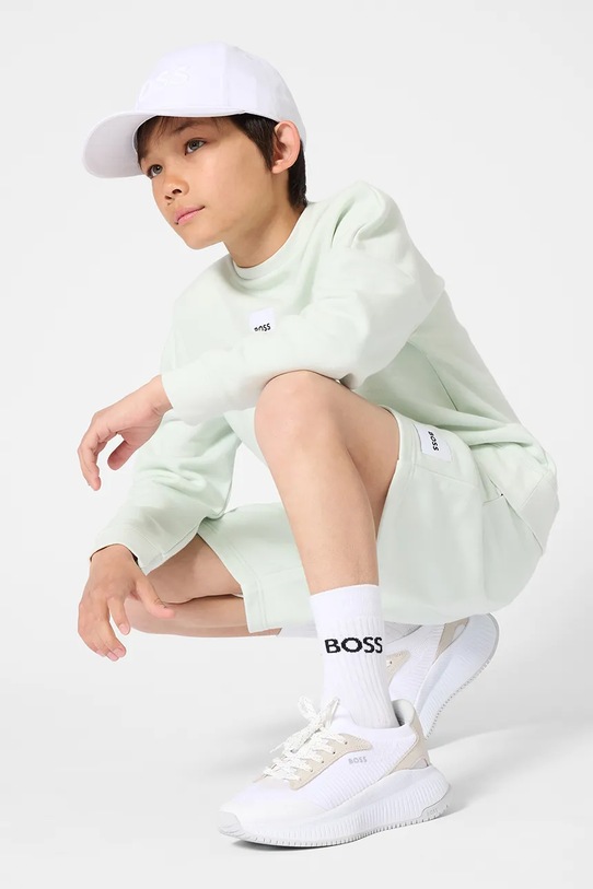 Otroški pulover BOSS J52965.102.108 turkizna