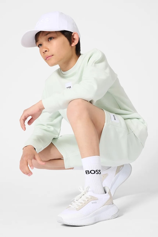 Detská mikina BOSS J52965.114.150 tyrkysová