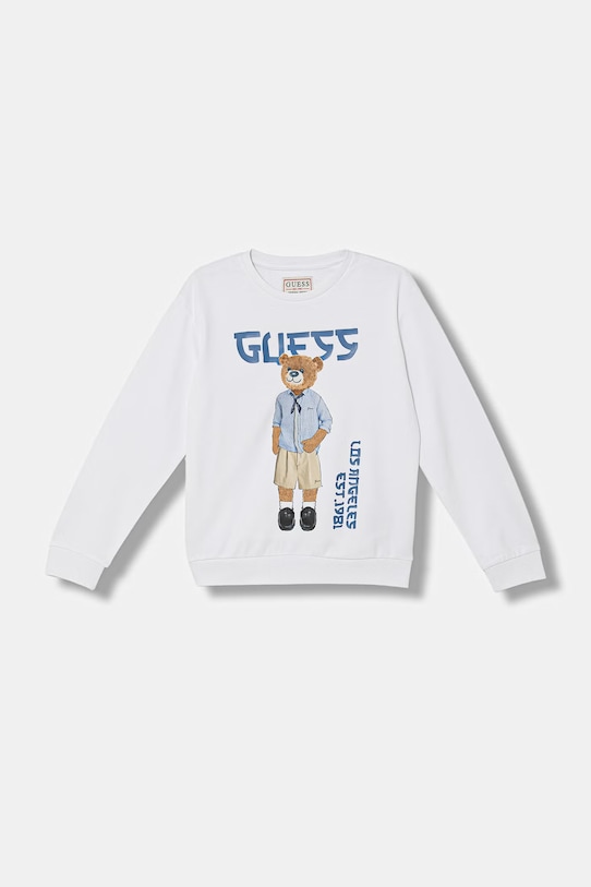 Guess bluza dziecięca bawełniana biały L6GQ04.KA6R4.PPY2.M