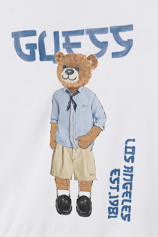 Chłopiec Guess bluza dziecięca bawełniana L6GQ04.KA6R4.PPY2.M biały