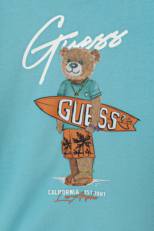 BIMBO Guess felpa per bambini in cotone L6GQ04.KA6R4.PPY2.M blu