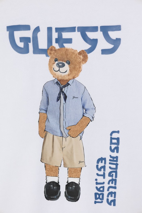 Chłopiec Guess bluza dziecięca bawełniana N6GQ04.KA6R4.PPY2.M biały