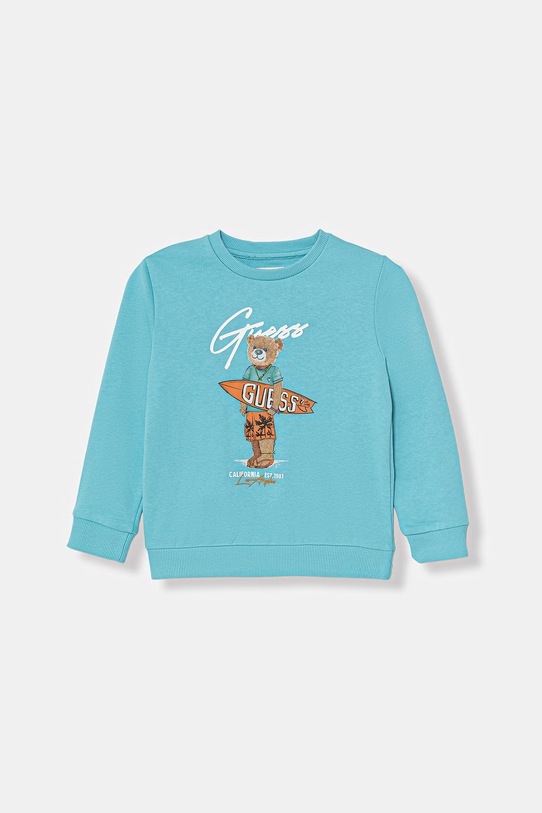 Guess bluza dziecięca bawełniana niebieski N6GQ04.KA6R4.PPY2.M