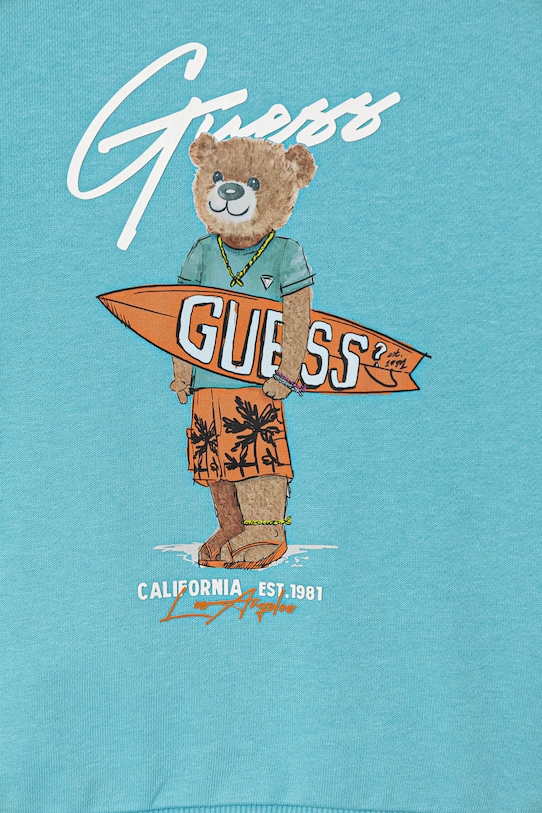 Dječaci Guess dukserica za djecu od pamuka N6GQ04.KA6R4.PPY2.M plava