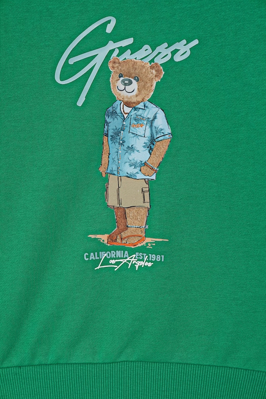 Dječaci Guess dukserica za djecu od pamuka N6GQ04.KA6R4.PPY2.M zelena