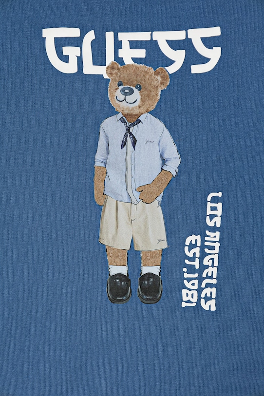 Dječaci Guess dukserica za djecu od pamuka N6GQ04.KA6R4.PPY2.M plava