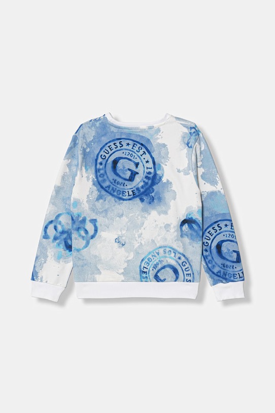 Detská bavlnená mikina Guess L6GQ00.KA6R4.PPY2.M modrá SS26