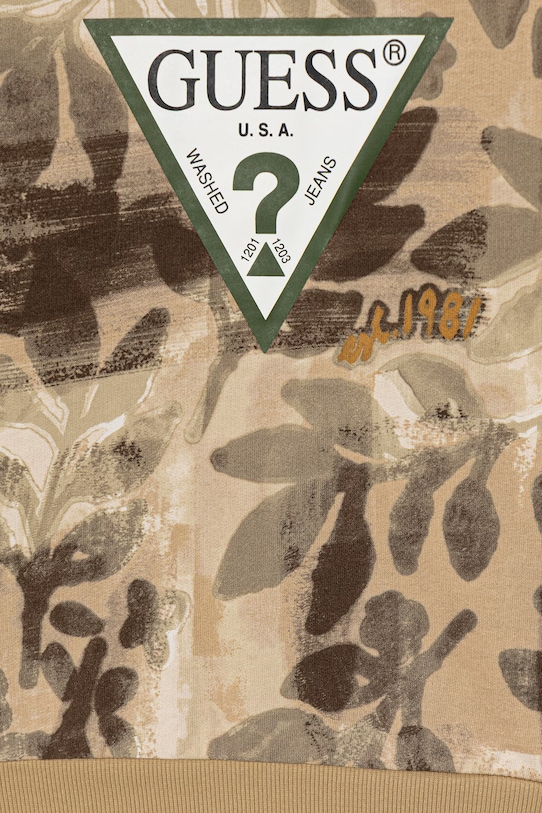 Αγορίστικα Παιδική βαμβακερή μπλούζα Guess L6GQ00.KA6R4.PPY2.M μπεζ