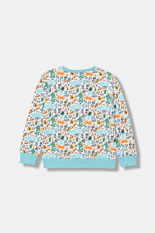 Детски памучен суичър Guess N6GQ00.KA6R4.PPY2.M син SS26