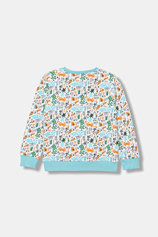 Детски памучен суичър Guess N6GQ00.KA6R4.PPY2.M син SS26