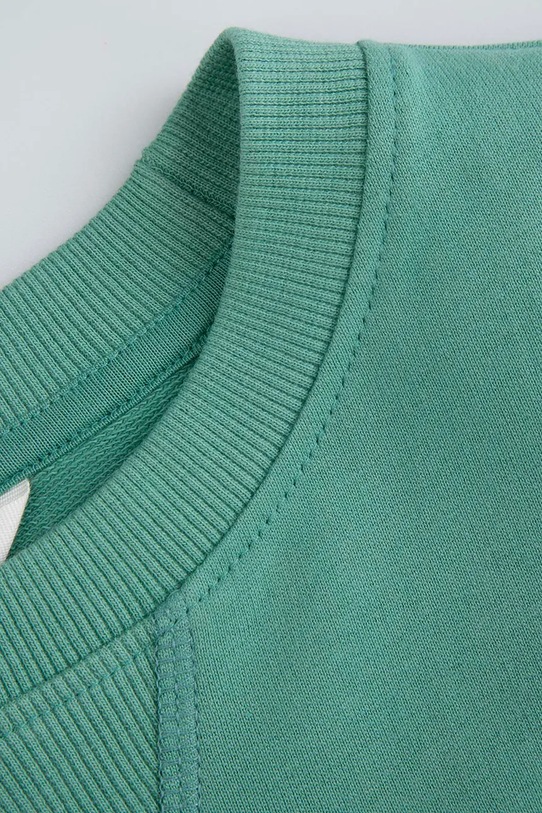 Момче Детски памучен суичър Coccodrillo WC6132101VBA тюркоазен