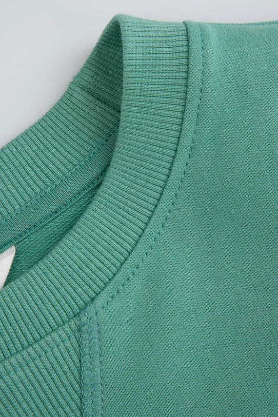 Момче Детски памучен суичър Coccodrillo WC6132101VBA тюркоазен