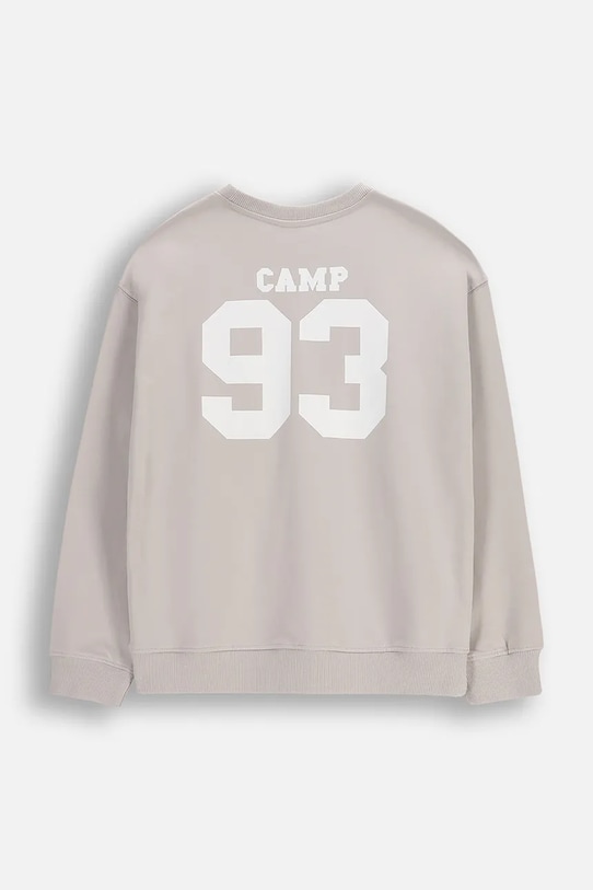 Детски памучен суичър Coccodrillo WC6132101VBA сив SS26