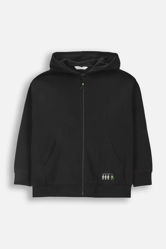 Детски суичър Coccodrillo с качулка черен WC6132401VBA