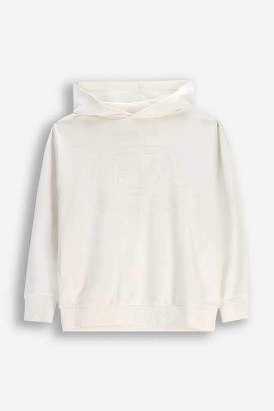 Детски суичър Coccodrillo с качулка бежов WC6132301NBJ