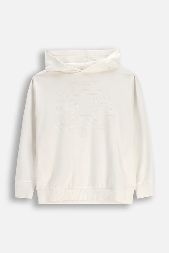 Детски суичър Coccodrillo с качулка бежов WC6132301NBJ