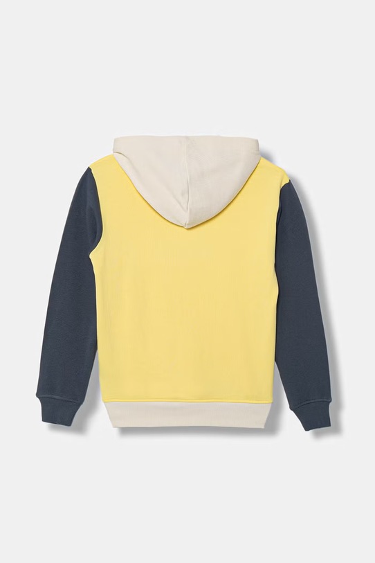 United Colors of Benetton felpa con cappuccio per bambini in cotone 3J68C205K.G.Stagionale giallo SS26