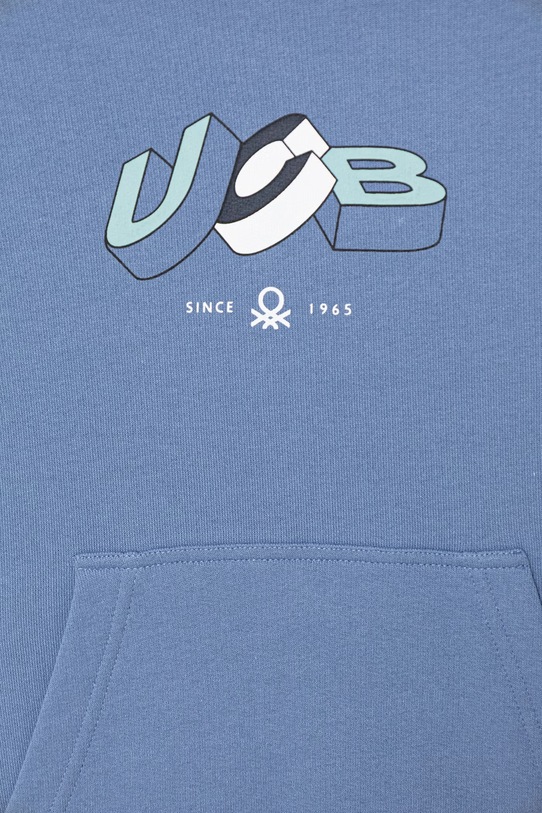 BIMBO United Colors of Benetton felpa con cappuccio per bambini in cotone 3J68C205K.G.Stagionale blu