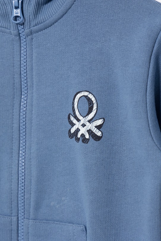 Αγορίστικα United Colors of Benetton Μπλούζα με κουμπιά παιδική βαμβακερή 3J70G504A.P.Stagionale μπλε