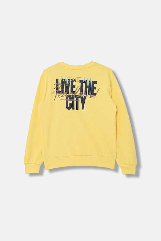 United Colors of Benetton bluza dziecięca bawełniana 3NBMC10SB.G.Stagionale żółty SS26