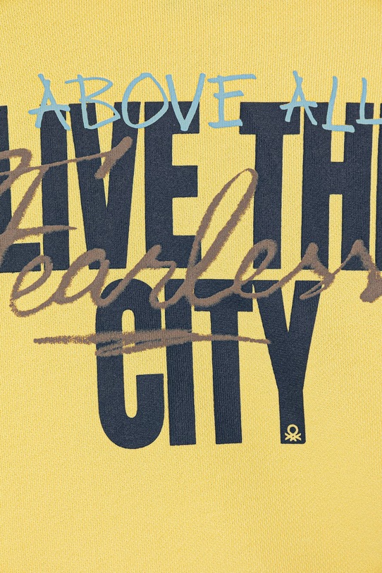 Chłopiec United Colors of Benetton bluza dziecięca bawełniana 3NBMC10SB.G.Stagionale żółty