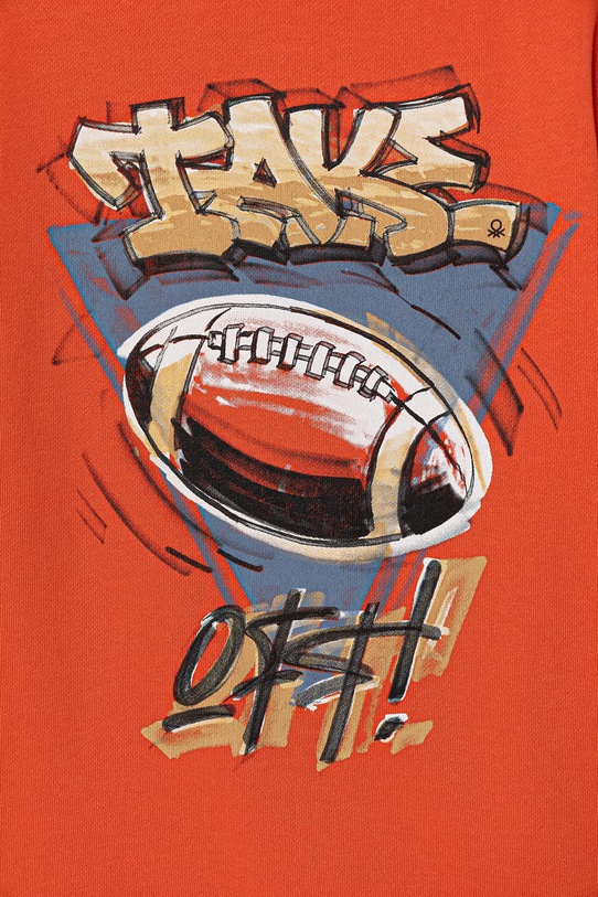 Chłopiec United Colors of Benetton bluza dziecięca bawełniana 3NBMC10SB.G.Stagionale pomarańczowy