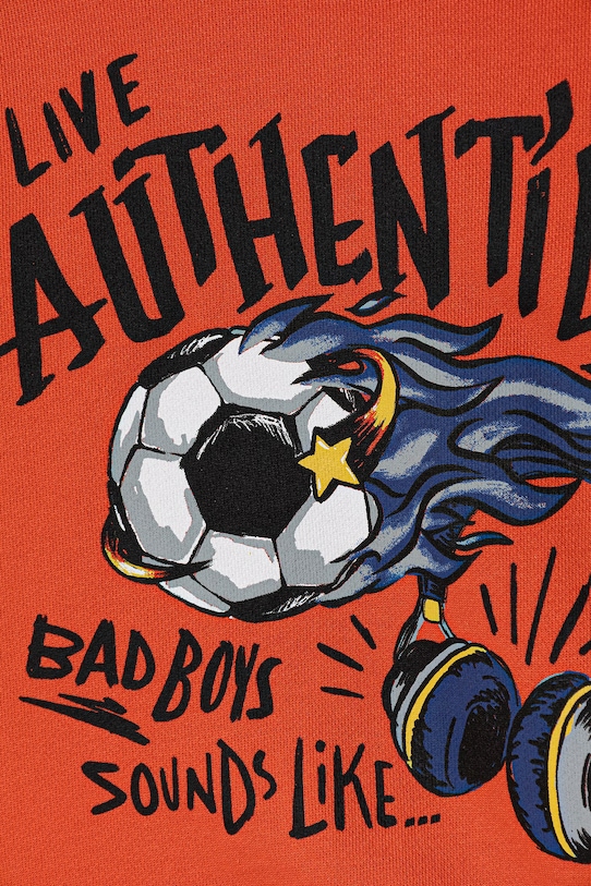 Chlapec United Colors of Benetton Mikina detská bavlnená 3NBMG10M9.P.Stagionale oranžová