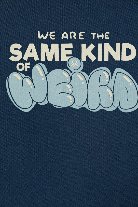 Chlapec United Colors of Benetton mikina detská bavlnená 3NBMG504D.P.Stagionale tmavomodrá