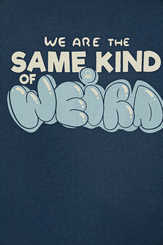 Chlapec United Colors of Benetton mikina detská bavlnená 3NBMG504D.P.Stagionale tmavomodrá