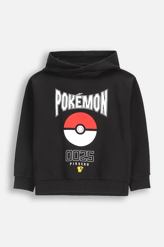 Coccodrillo bluza z kapturem dziecięca z bawełną czarny WC6132301LBD