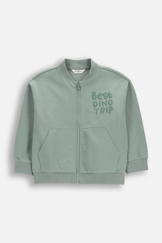 Coccodrillo bluza rozpinana dziecięca bawełniana zielony WC6132201NBK