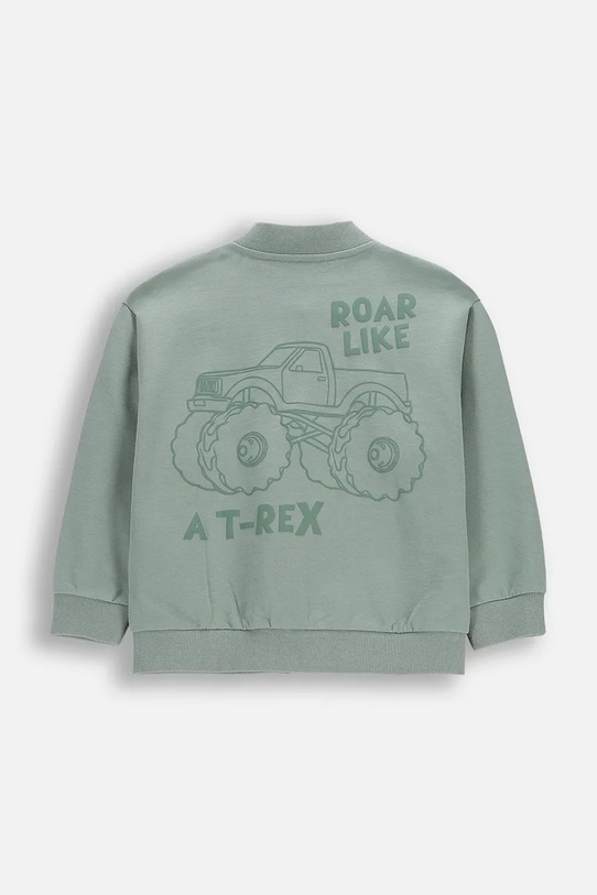 Coccodrillo bluza rozpinana dziecięca bawełniana WC6132201NBK zielony SS26