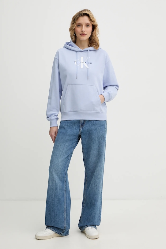 Calvin Klein Jeans bluza LV047E221G niebieski SS26