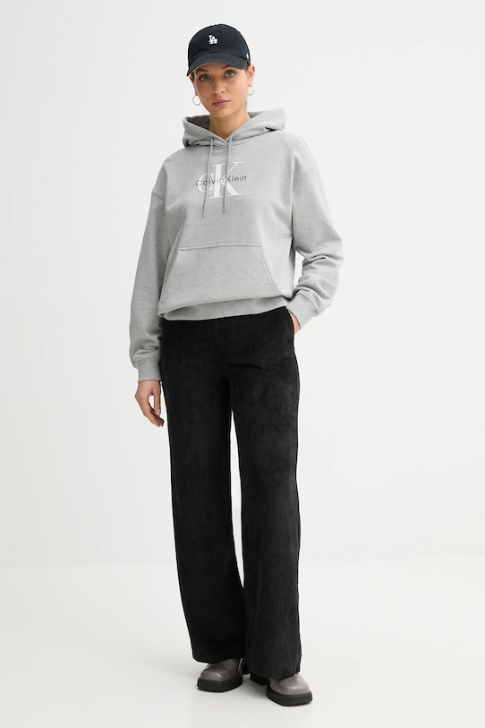 Calvin Klein Jeans bluza LV047E221G szary SS26