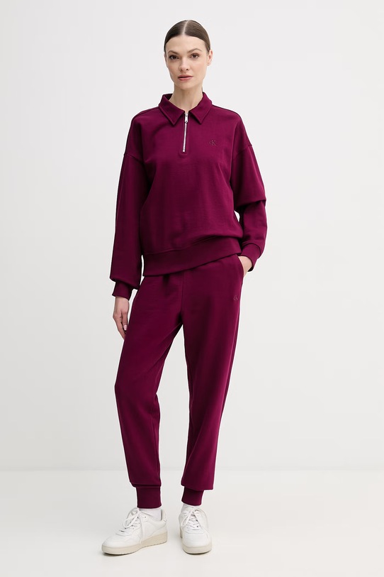 Calvin Klein Jeans bluza LV047E235G fioletowy SS26