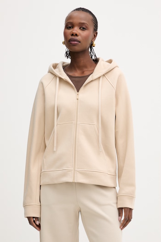 Mikina Weekend Max Mara NUVOLE s kapucňou béžová 2615921021600