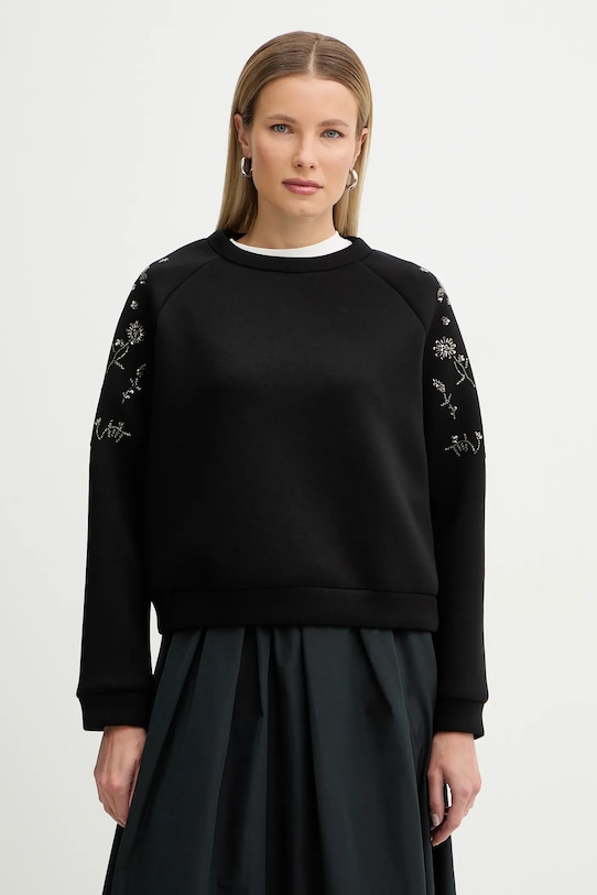 Weekend Max Mara bluza TEMA z elastanem czarny 2615921031600