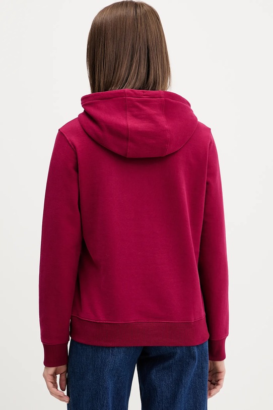 Ρούχα Βαμβακερή μπλούζα Tommy Jeans DW0DW21921 μπορντό