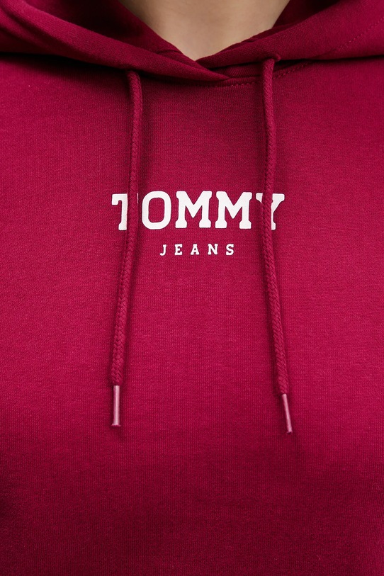 Βαμβακερή μπλούζα Tommy Jeans DW0DW21921 μπορντό